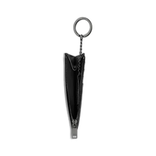 Zipped Card Holder With Split Ring