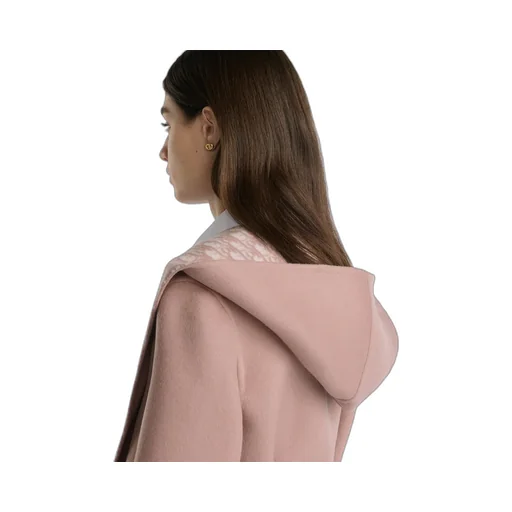 Cropped Coat With Hood And Belt