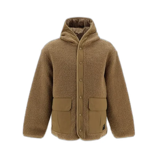 Carhartt Wip Hooded Logo Patch Fleece-Texture Jacket