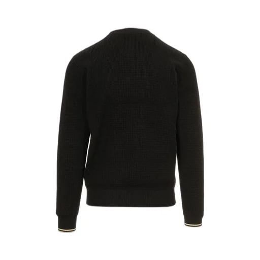 Fred Perry Waffle-Knit Crewneck Jumper