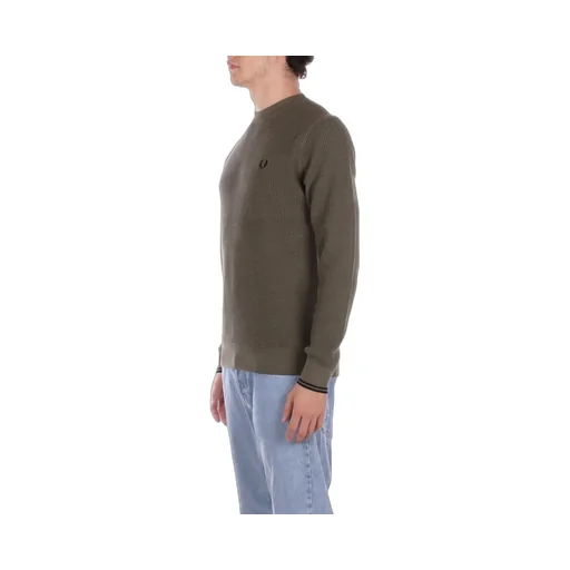 Fred Perry Waffle-Knit Crewneck Jumper