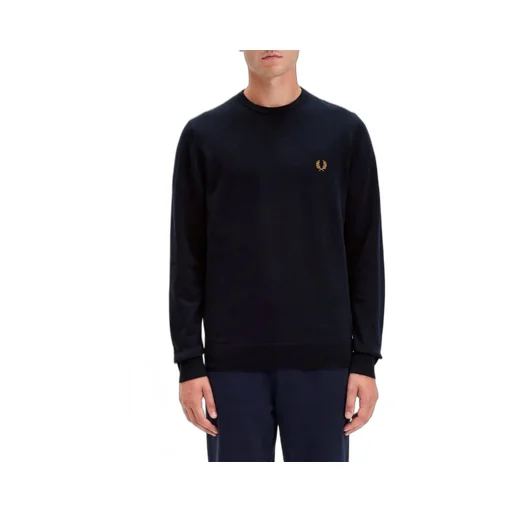 Fred Perry Logo-Embroidered Long-Sleeved Crewneck Jumper