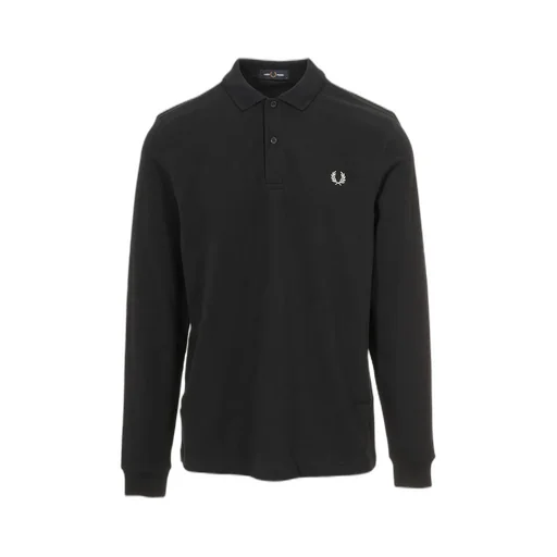 Fred Perry Long Sleeved Logo Embroidered Polo Shirt
