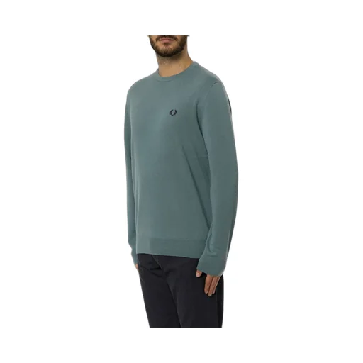 Fred Perry Logo-Embroidered Long-Sleeved Crewneck Jumper