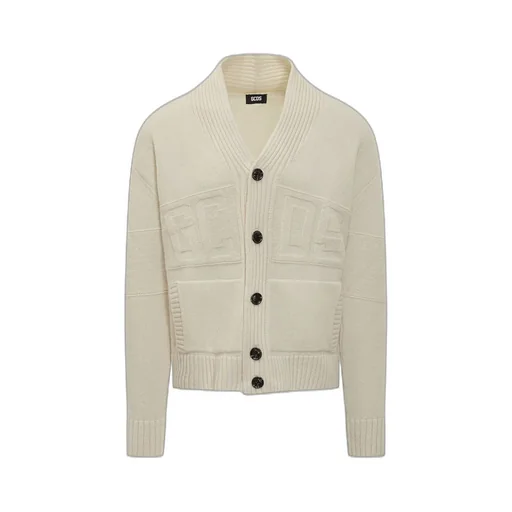 Gcds Logo Embossed V-Neck Cardigan