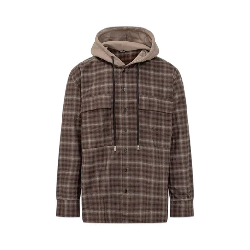 Gcds Check Hooded Shirt