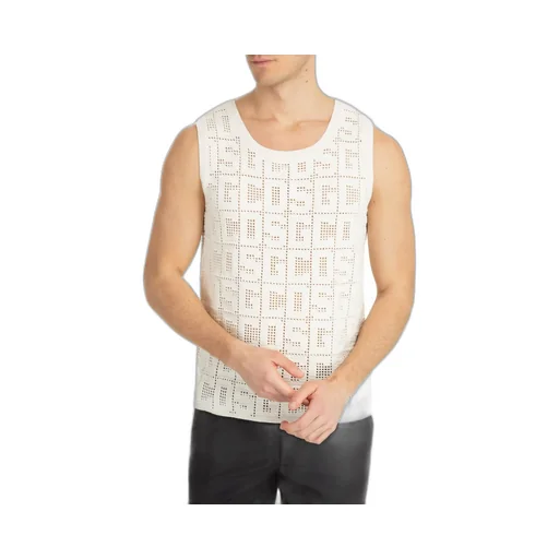 Gcds Monogram Macramé Crewneck Tank Top