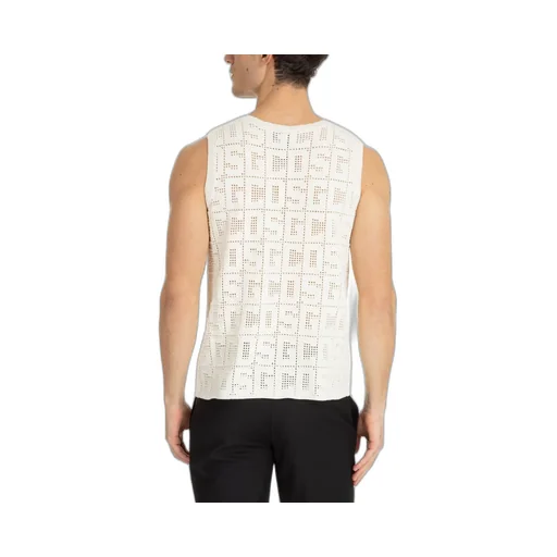 Gcds Monogram Macramé Crewneck Tank Top