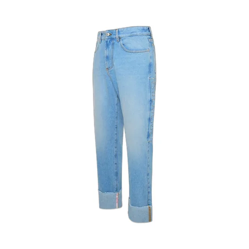 Gcds Logo Patch Wide-Leg Jeans