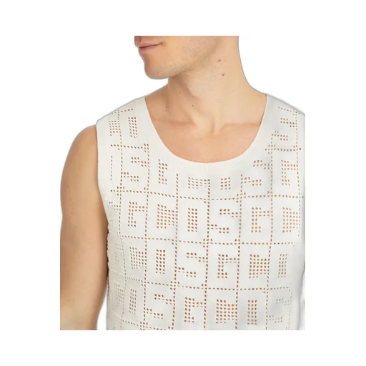 Gcds Monogram Macramé Crewneck Tank Top