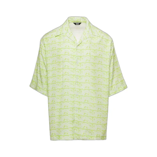 Gcds Waved Logo Printed Buttoned Shirt