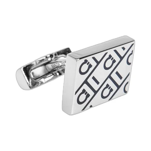 Ferragamo T-Bar Fastened Square Pattern Cufflinks
