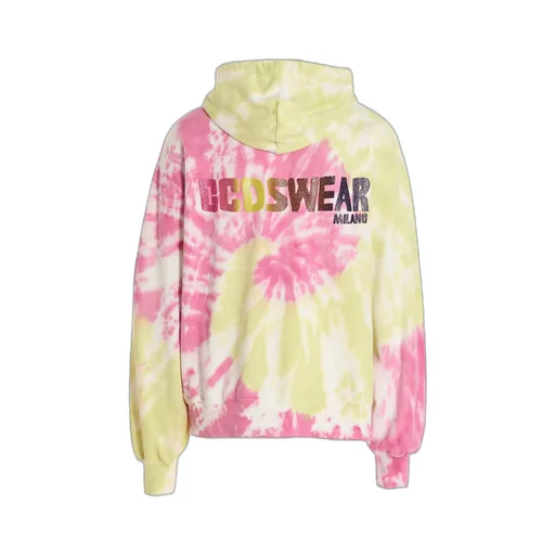Gcds Logo Printed Tie-Dyed Drawstring Hoodie