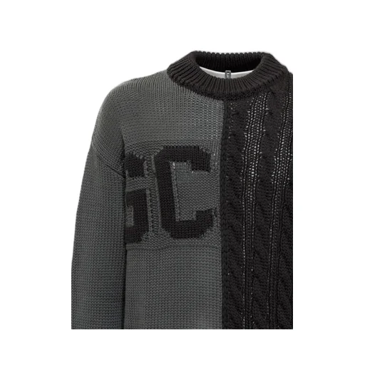 Gcds Logo Intarsia Cable Knit Sweater