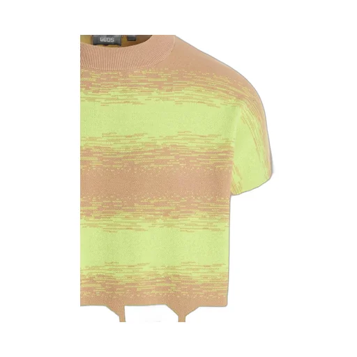 Gcds Logo Intarsia Striped Knit Sweater