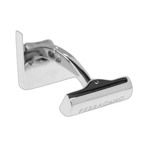 Ferragamo T-Bar Fastened Square Pattern Cufflinks