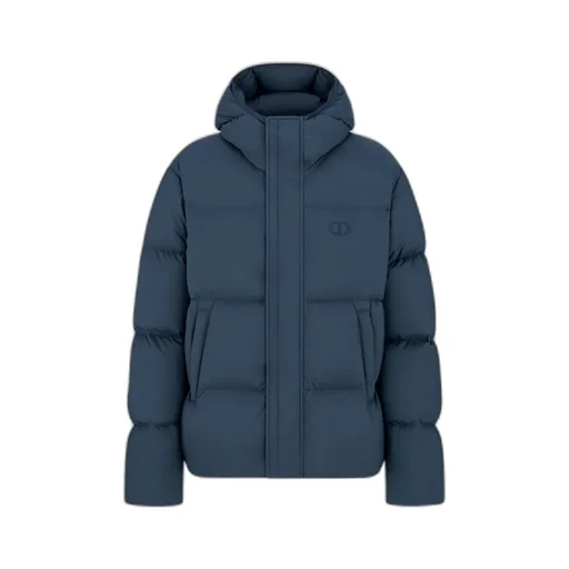 Cd Icon Hooded Quilted Down Jacket