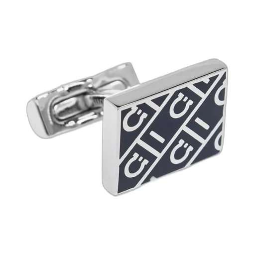 Ferragamo T-Bar Fastened Square Pattern Cufflinks