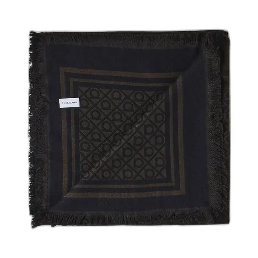 Ferragamo Fringed Hem Gancini Scarf