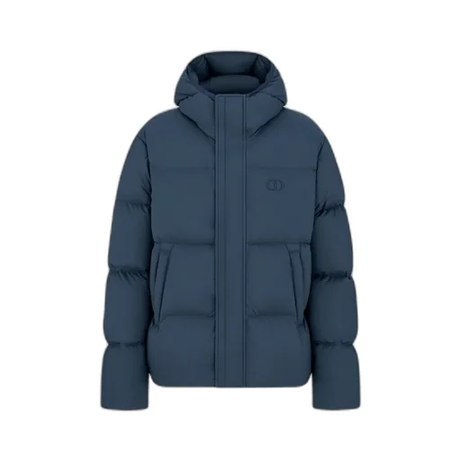 Cd Icon Hooded Quilted Down Jacket