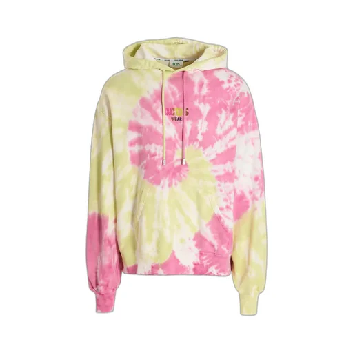 Gcds Logo Printed Tie-Dyed Drawstring Hoodie