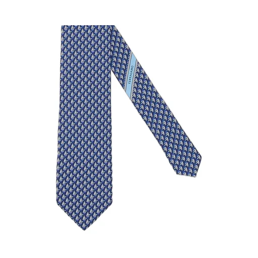Ferragamo Sailboat Printed Tie