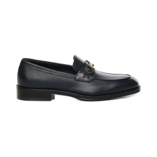 Ferragamo Gancini-Buckled Moccasin Loafers
