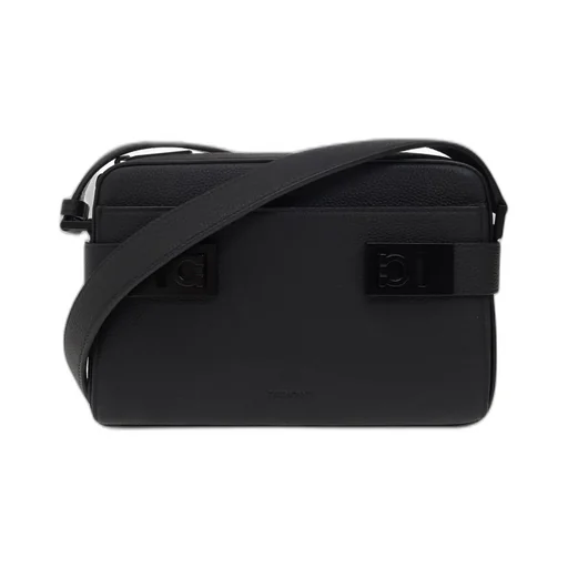 Ferragamo Gancini-Plaque Zipped Shoulder Bag