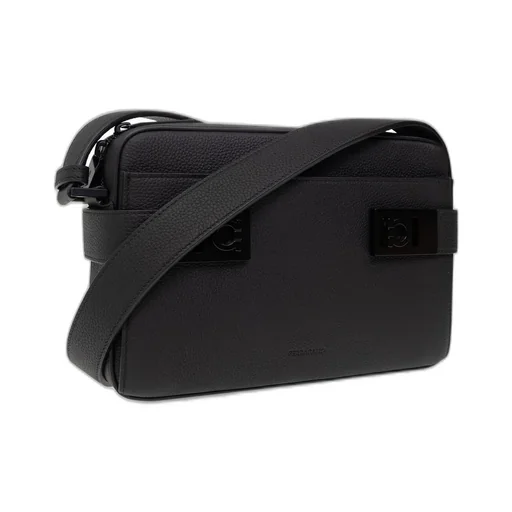Ferragamo Gancini-Plaque Zipped Shoulder Bag