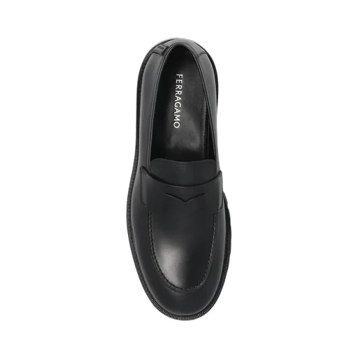 Ferragamo Round Toe Penny Loafers