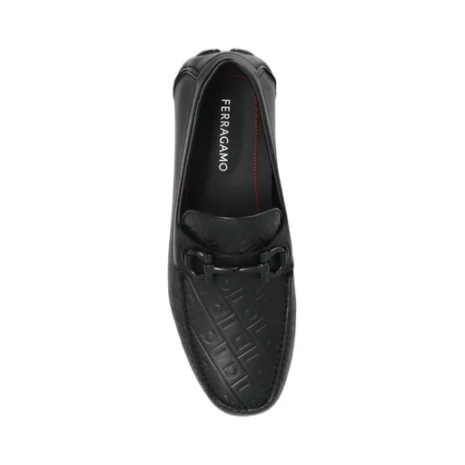 Ferragamo Gancini-Plaque Slip-On Loafers