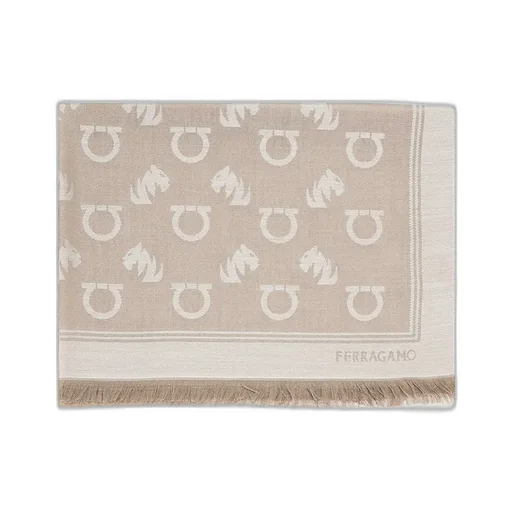 Ferragamo Jacquard Feline Motif Stole