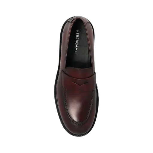 Ferragamo Round-Toe Slip-On Loafers