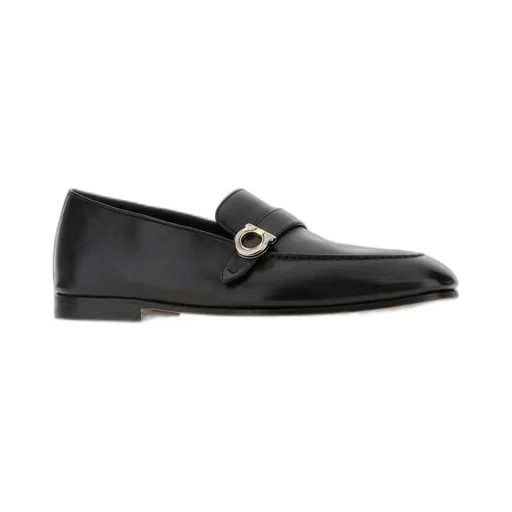 Ferragamo Logo Plaque Slip-On Loafers