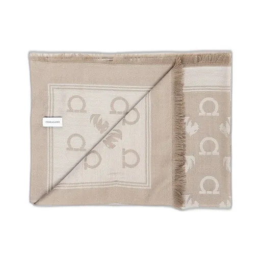 Ferragamo Jacquard Feline Motif Stole