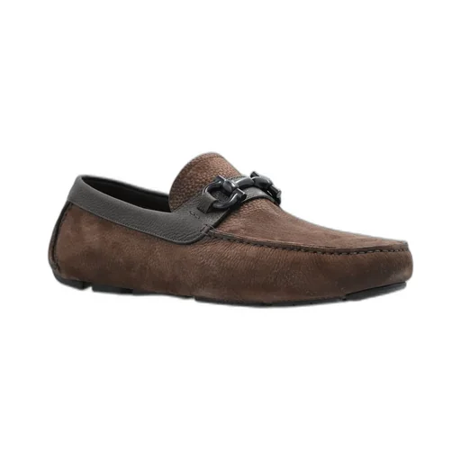 Ferragamo Gancini Ornament Driver Shoes