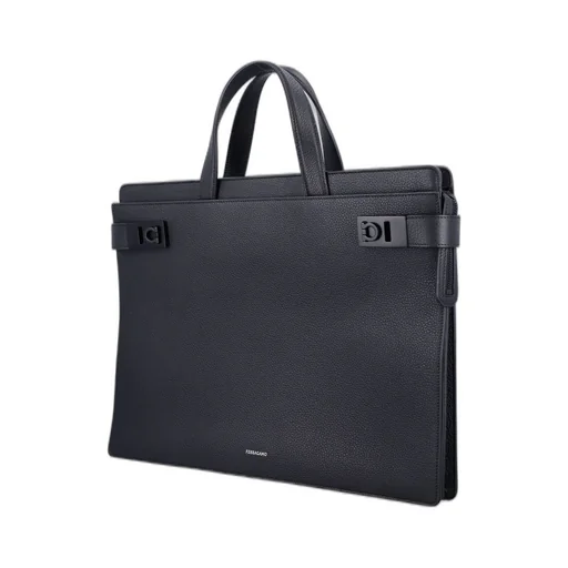 Ferragamo Gancini Buckled Briefcase