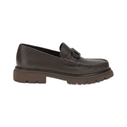 Ferragamo Gancini Ornament Moccasin Shoes