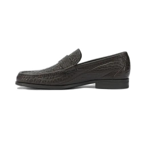 Ferragamo Embossed Buckle Detail Loafers