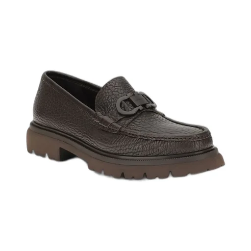 Ferragamo Gancini Ornament Moccasin Shoes