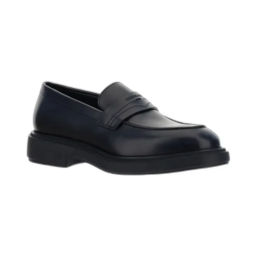 Ferragamo Logo Embossed Slip-On Loafers