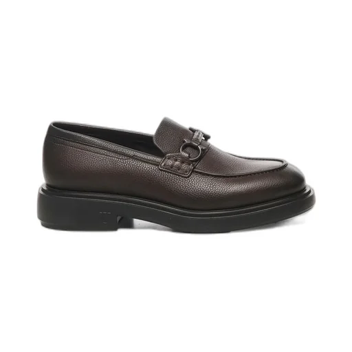 Ferragamo Gancini Plaque Slip-On Loafers
