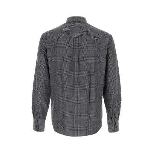 Ferragamo Embroidered Checked Oxford Shirt