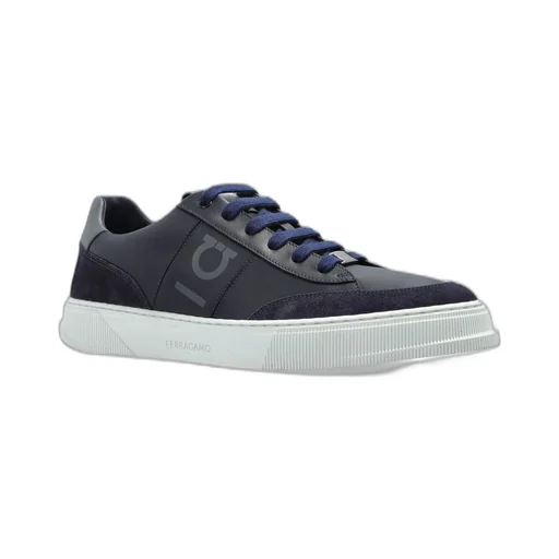 Ferragamo Gancini Printed Low-Top Sneakers