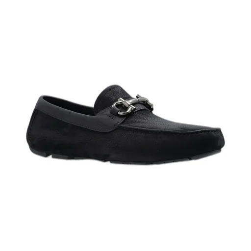Ferragamo Gancini Ornament Driver Shoes