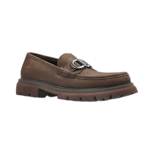 Ferragamo Gancini Ornament Slip-On Loafers