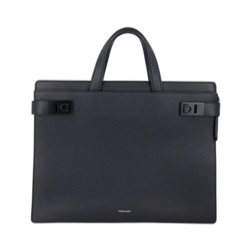 Ferragamo Gancini Buckled Briefcase