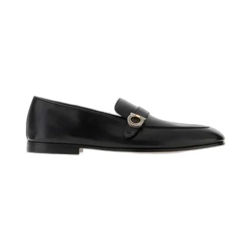 Ferragamo Logo Plaque Slip-On Loafers