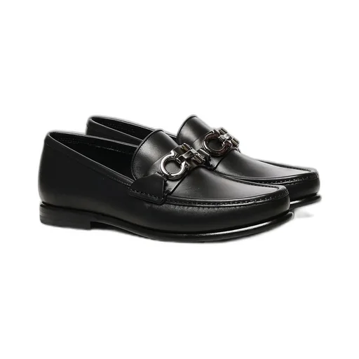 Ferragamo Gancini Buckle Loafers
