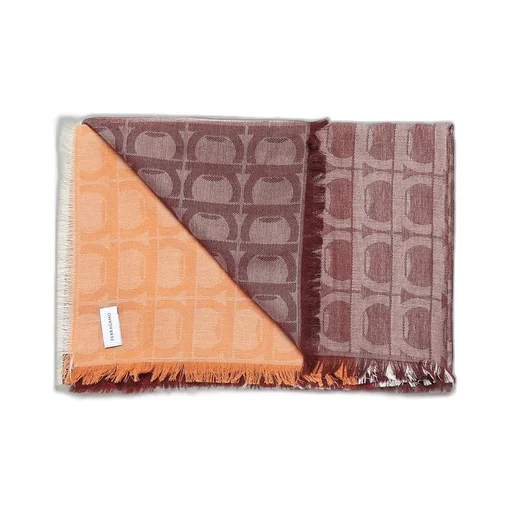Ferragamo Gancini Colourblock Frayed-Edge Scarf